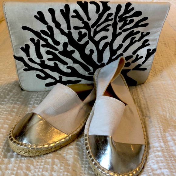 ASOS Shoes - ASOS White Espadrilles with Silver Cap
